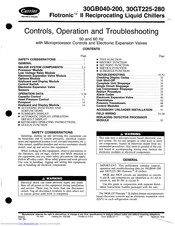 Carrier 30GT225-280 Operating And Troubleshooting
