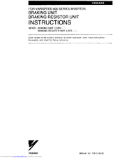 YASKAWA CDBR Series Instructions Manual