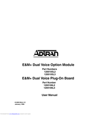 ADTRAN 1200105L3 User Manual