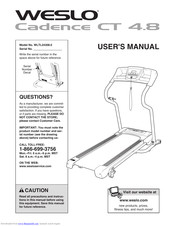 Weslo Cadence4.8 Treadmill Manual