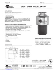 InSinkErator Model LC-50 Product Features