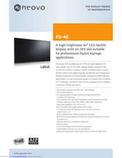 AG Neovo PS-46 Specifications