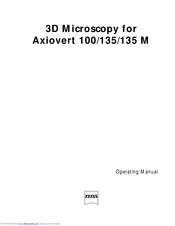 Zeiss Axiovert 100 Operating Manual