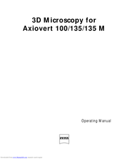 Zeiss Axiovert 135M Operating Manual