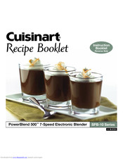 Cuisinart PowerBlend 500 SPB-10 Series Instruction Booklet