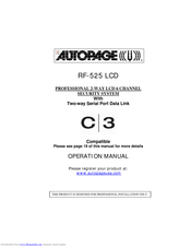 AutoPage RF-525 LCD Operation Manual