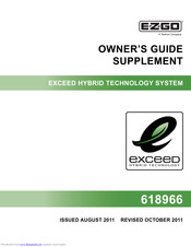E-Z-GO 2012 SHUTTLE 2+2 EXCEED Owner's Manual