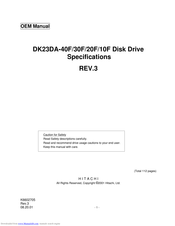 Hitachi DK23DA-30F - 30 GB Hard Drive Specifications