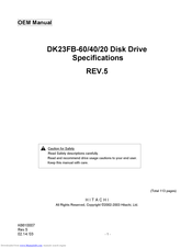 Hitachi DK23BA-20 - 20 GB Hard Drive Specifications