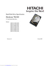 Hitachi HTS542525K9SA00 Specifications