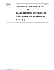 IBM DYLA-26480 Specifications