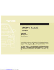 Hyundai SANTA FE 2010 Owner's Manual