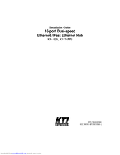 KTI Networks KF-16M Installation Manual