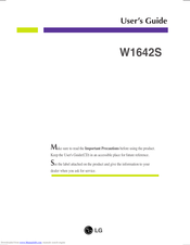 LG Flatron W1642S User Manual