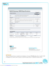 Next Level Security Systems NLSS 4000 Specifications