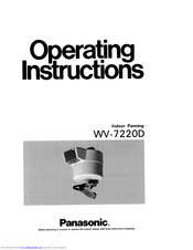 Panasonic WV7220D - CCTV ACCESSORIES Operating Instrctions
