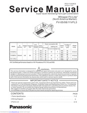 Panasonic Whisper Fit-Lite FV-05VFL3 Service Manual