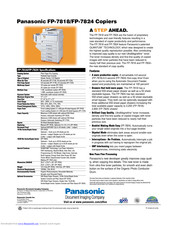 Panasonic FP-7818 Specifications