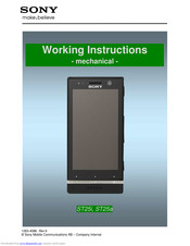 Sony XPeria ST25a Working Instructions