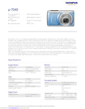 Olympus Stylus 7040 Specifications