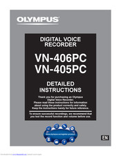 Olympus VN-406PC Detailed Instructions