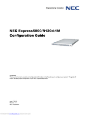 NEC Express5800/R120d-1M Configuration Manual