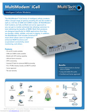 Multitech MultiModem iCell MTCMR-G2 Specifications