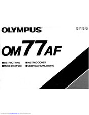 Olympus OM77AF Instructions Manual