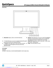 HP Compaq LA2405x Specification