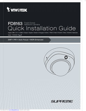 Vivotek FD8163 Quick Installation Manual