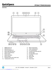 HP ZBook 17 series Specification