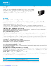 Sony HDR-MV1 Specifications