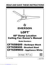 Emerson LOFT CF765WW00 Owner's Manual