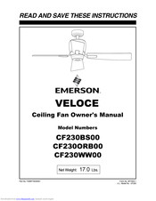 Emerson VELOCE CF230ORB00 Owner's Manual