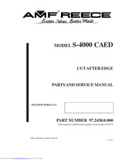 Amf REECE S-4000 CAED Parts And Service Manual