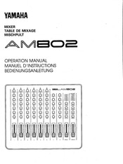 YAMAHA AM802 OPERATION MANUAL Pdf Download | ManualsLib