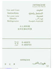 Hitachi R-480ET5X Use And Care Instructions Manual