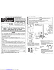 Hitachi RAC-50NPA Installation Manual