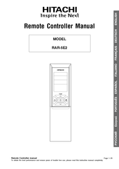 Hitachi RAR-5E1 Manual
