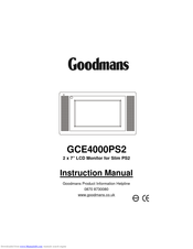 Goodmans GCE4000PS2 Instruction Manual