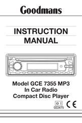 Goodmans GCE 7355 MP3 Instruction Manual