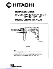 Hitachi DV 20V2 Instruction Manual