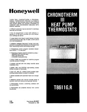 Honeywell Chronotherm III T8611R Manual
