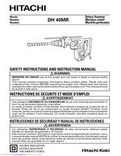 Hitachi DH 40MR Instruction And Safety Manual