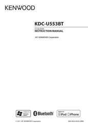 Kenwood KDC-U553BT Instruction Manual