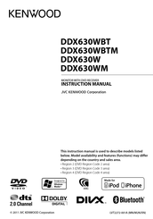 Kenwood DDX630WBT Instruction Manual
