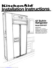 KitchenAid KSRF42DT Installation Instructions Manual