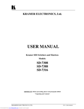 Kramer SD-7388 User Manual