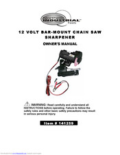 Northern Industrial Tools 12Volt Chainsaw Sharpener 141259 Owner's Manual