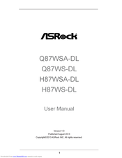 Asrock Q87WSA-DL User Manual